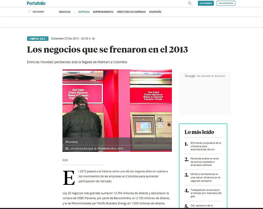 Los negocios que se frenaron en el 2013